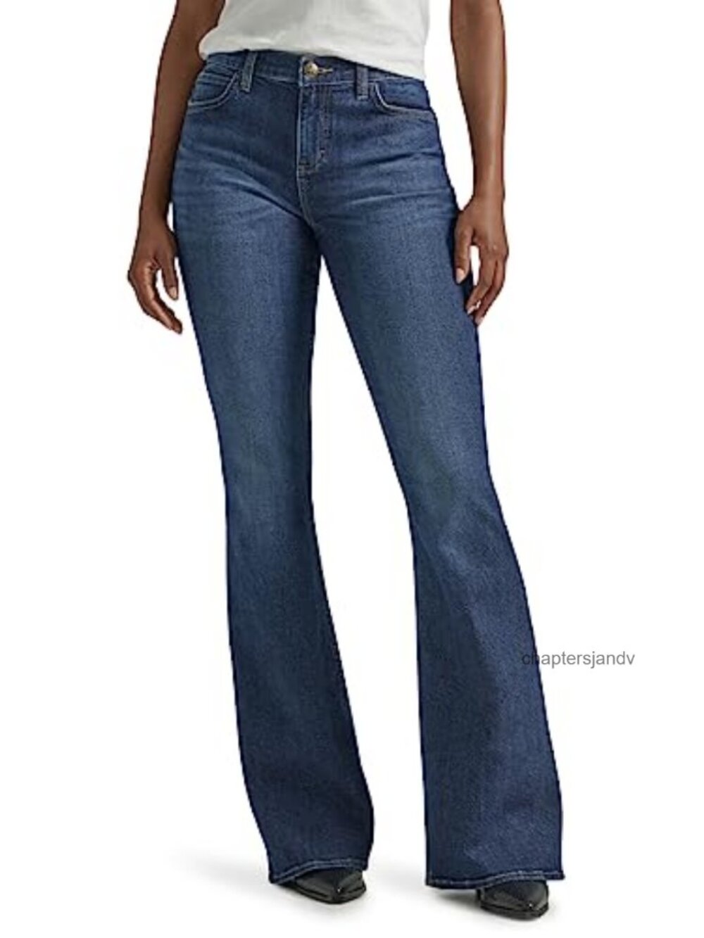Women's Mid Rise Flare Jeans Stretch Denim 5-Pocket Casual